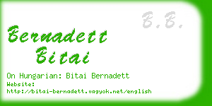 bernadett bitai business card